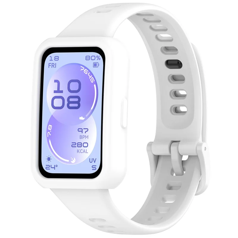For Huawei Band 11 / 11 NFC Watch Case Soft Silicone Protective Cover - White