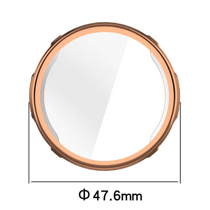 For Huami Amazfit Active 3 Premium Full Coverage TPU Watch Cover Electroplated Protective Case - Rose Gold