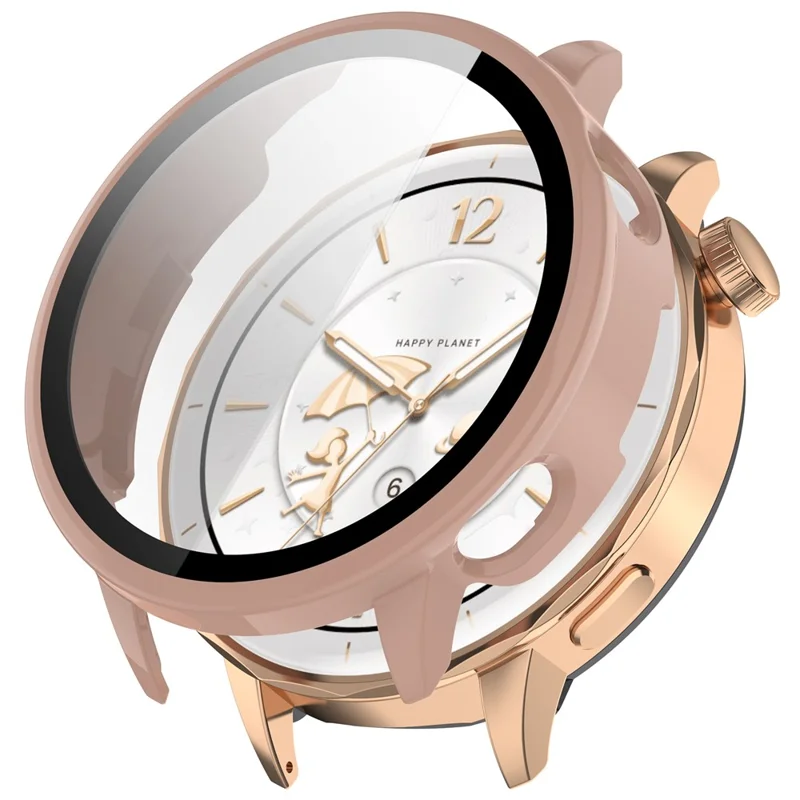 For OnePlus Watch 4 43mm / Watch 3 43mm / Oppo Watch X3 Mini / Watch X2 Mini Hard PC Watch Case with Tempered Glass Screen Film - Pink