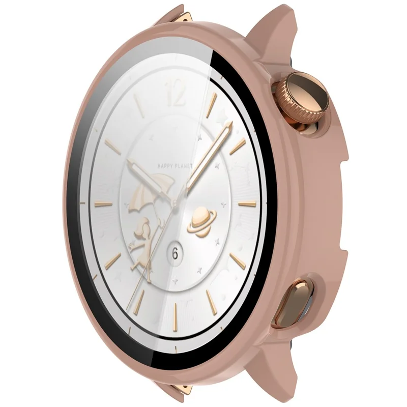 For OnePlus Watch 4 43mm / Watch 3 43mm / Oppo Watch X3 Mini / Watch X2 Mini Hard PC Watch Case with Tempered Glass Screen Film - Pink