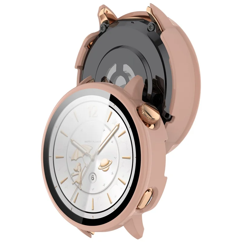 For OnePlus Watch 4 43mm / Watch 3 43mm / Oppo Watch X3 Mini / Watch X2 Mini Hard PC Watch Case with Tempered Glass Screen Film - Pink