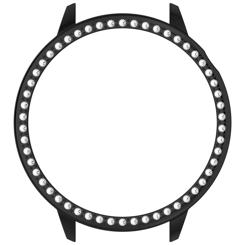 For OnePlus Watch 4 43mm / Watch 3 43mm / Oppo Watch X3 Mini / Watch X2 Mini PC Watch Protective Case Rhinestone Decor Hollow PC Watch Cover - Black