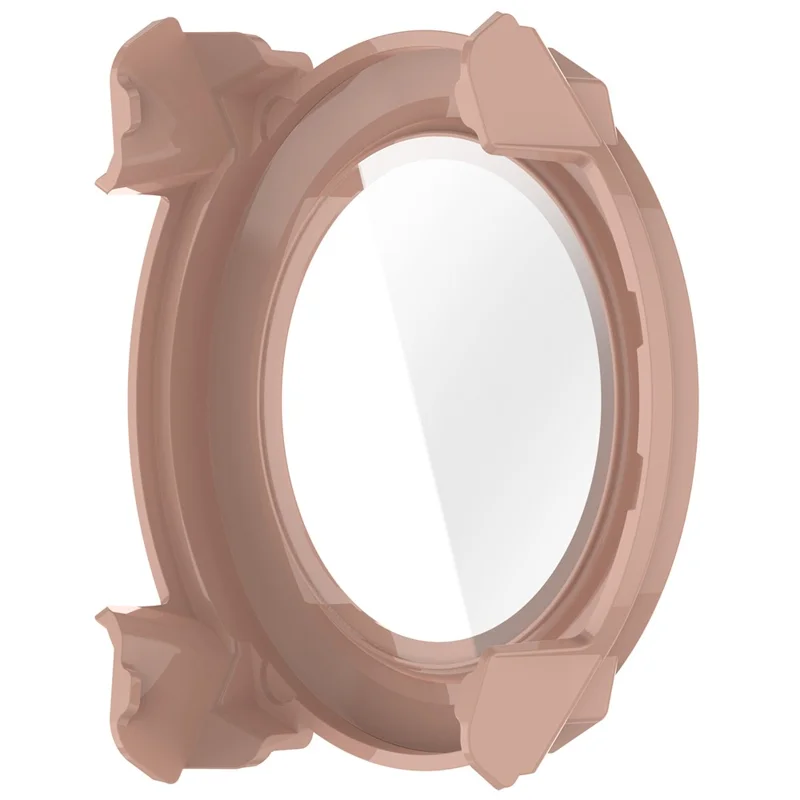 For Garmin Instinct 3 AMOLED 50mm / Instinct 3 Solar 50mm Protective Case with Tempered Glass Screen Protector PC Watch Cover - Pink