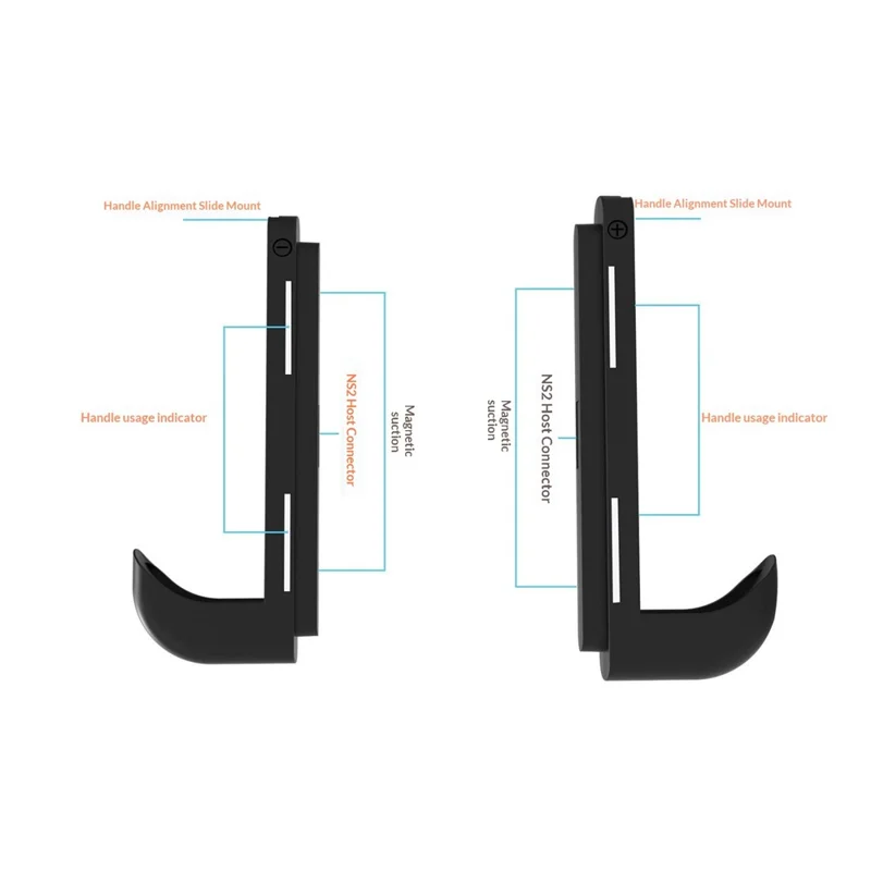 KJH NS2-579 2Pcs Charging Adapter for Nintendo Switch Joy-Con Controller to Switch 2 Console Magnetic Connector Charging Dock - Black