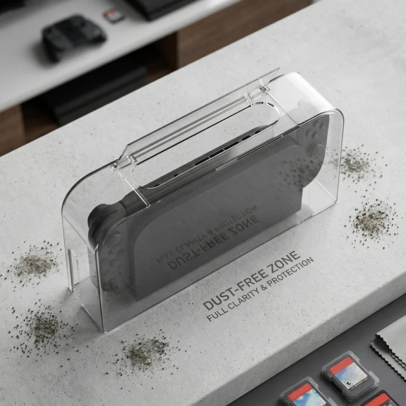 DOBE FOMIS ELECTRONICS TNS-51127 Clear Dust Cover for Nintendo Switch  /  Switch 2  /  Switch OLED Flip-top Protective Case