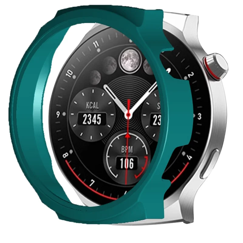 For Aigo V8 PC Watch Case Anti Scratch Hollow Half Coverage Protective Watch Cover - Midnight Green