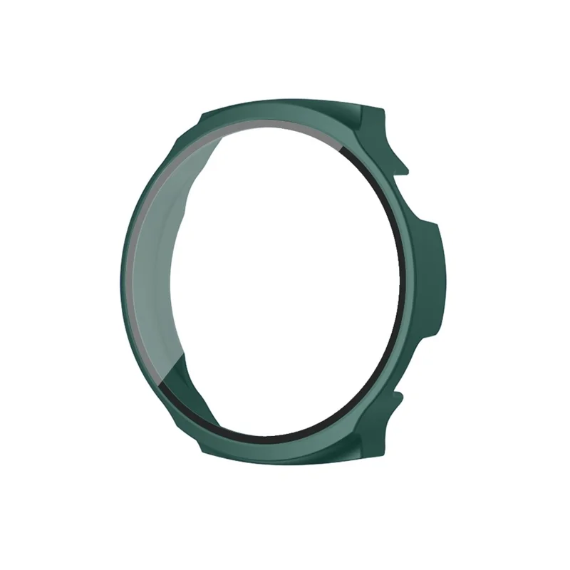 For Aigo V8 Anti Scratch Watch Case PC Protective Cover with Tempered Glass Screen Protector - Midnight Green