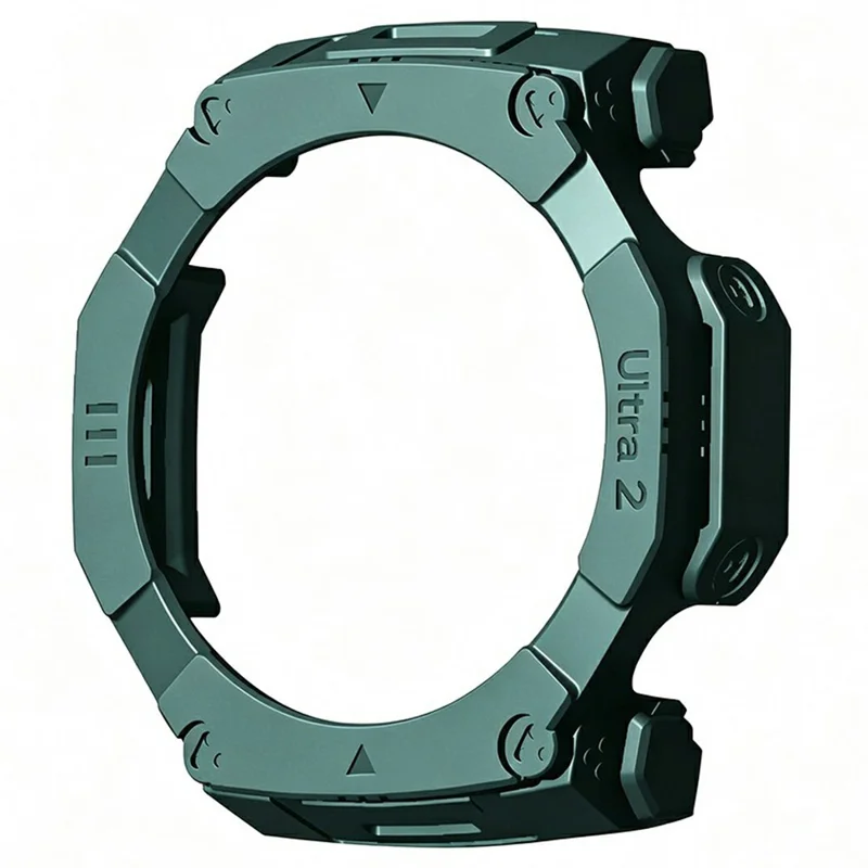 For Huami Amazfit T-Rex Ultra 2 PC Protective Cover Solid Color Armor Shell Watch Bumper Case - Midnight Green
