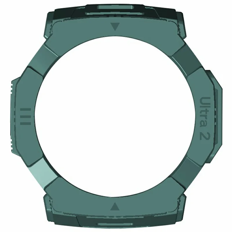 For Huami Amazfit T-Rex Ultra 2 PC Protective Cover Solid Color Armor Shell Watch Bumper Case - Midnight Green