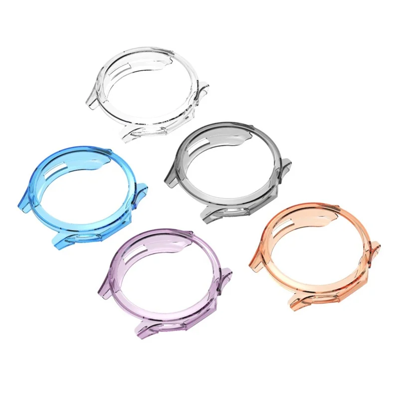 For Oppo Watch X3 Case Semi-Open TPU Protective Shell Hollow Watch Frame - Transparent Blue