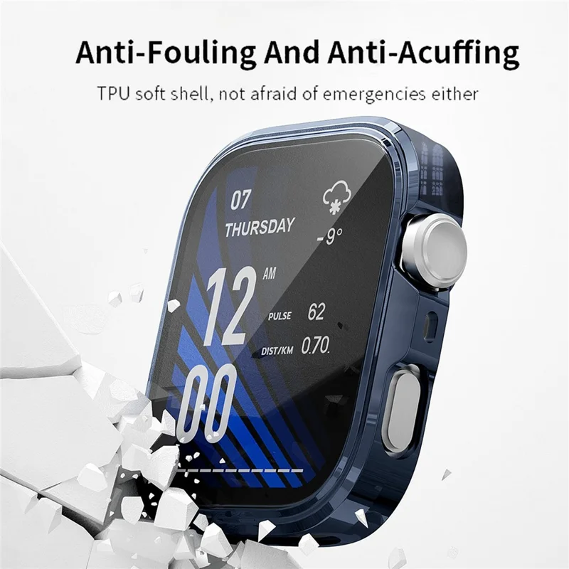 For Huawei Watch Fit 5 Pro Full Coverage TPU Watch Cover Electroplated Protective Case - Midnight Blue