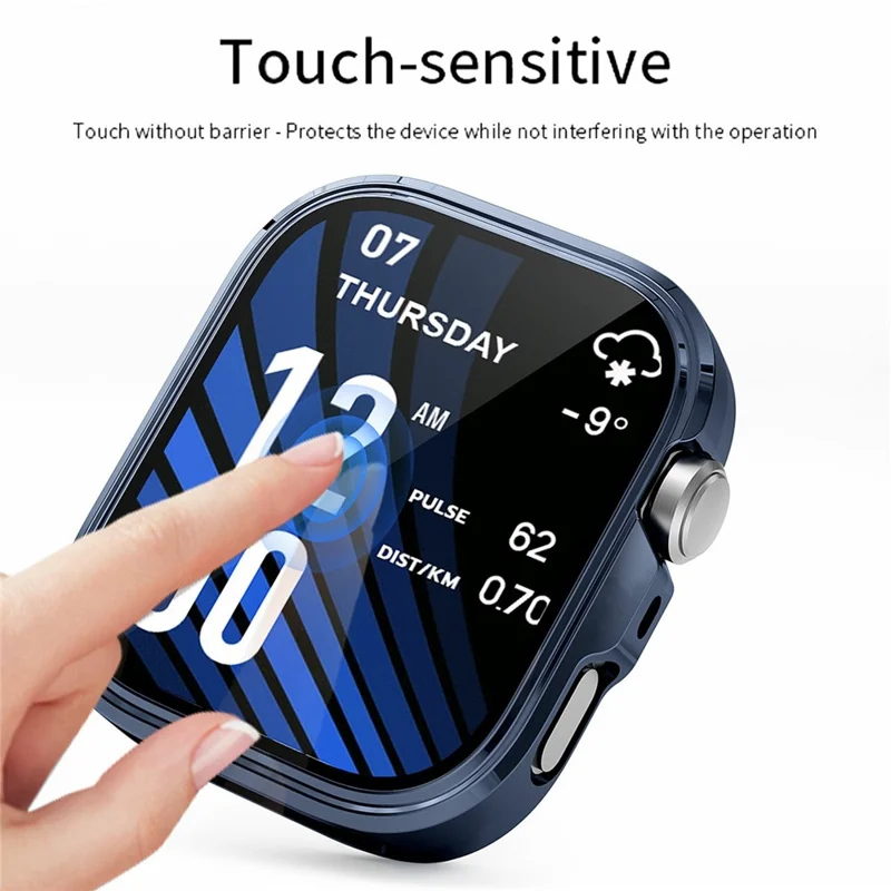 For Huawei Watch Fit 5 Pro Full Coverage TPU Watch Cover Electroplated Protective Case - Midnight Blue