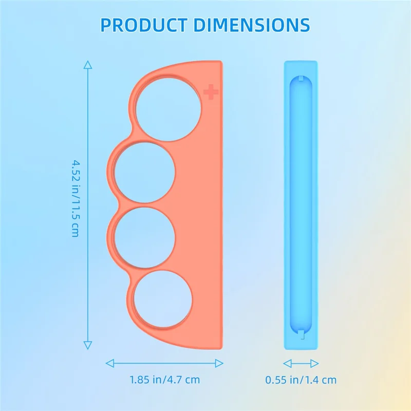 2Pcs for Nintendo Switch 2 Joy-Con Boxing Finger Clasp Left  /  Right Punch Grips ABS Knuckle Grips - Orange Blue
