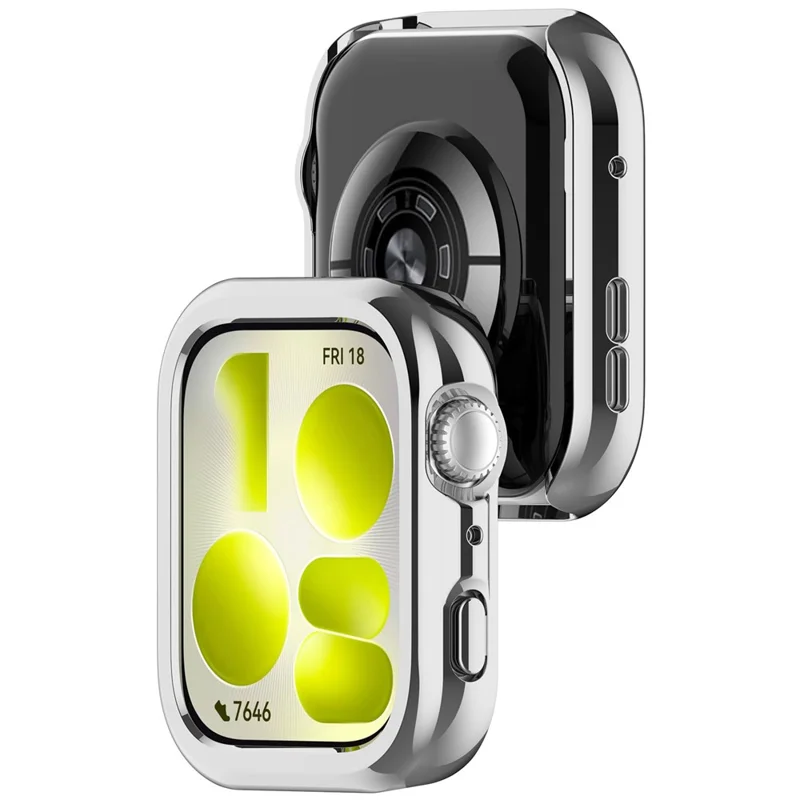 Funda para reloj Huawei Watch Fit 5 de policarbonato - Protección semicubierta hueca - Plata