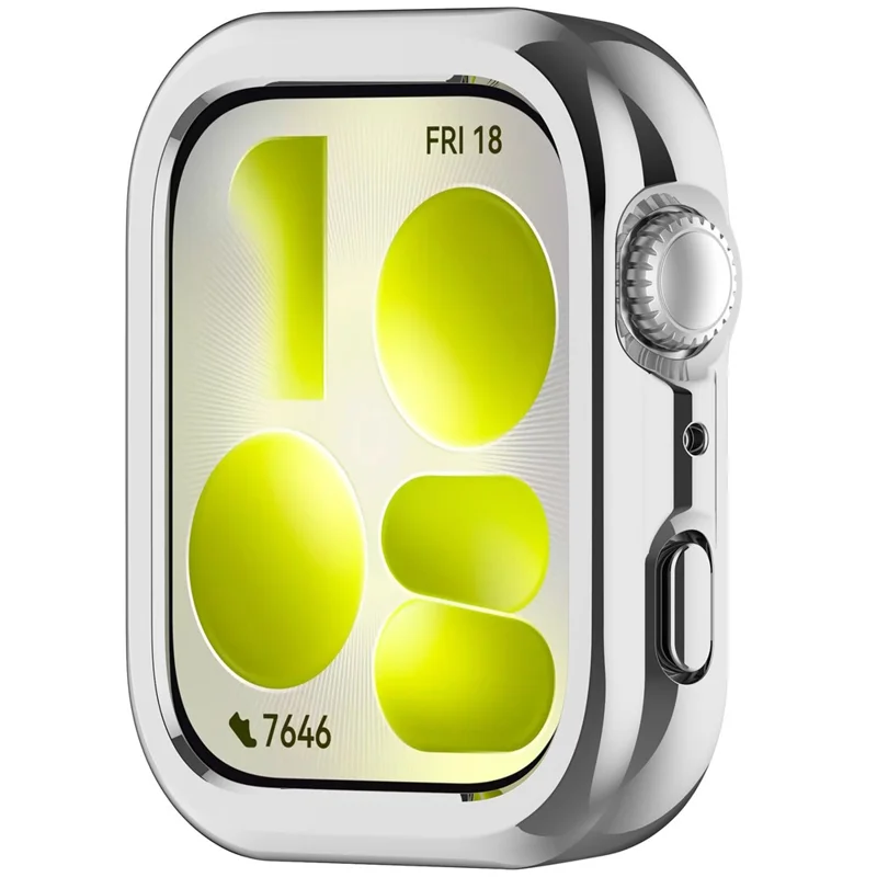 Funda protectora de PC para Huawei Watch Fit 5 Pro, carcasa dura con marco hueco, color plateado