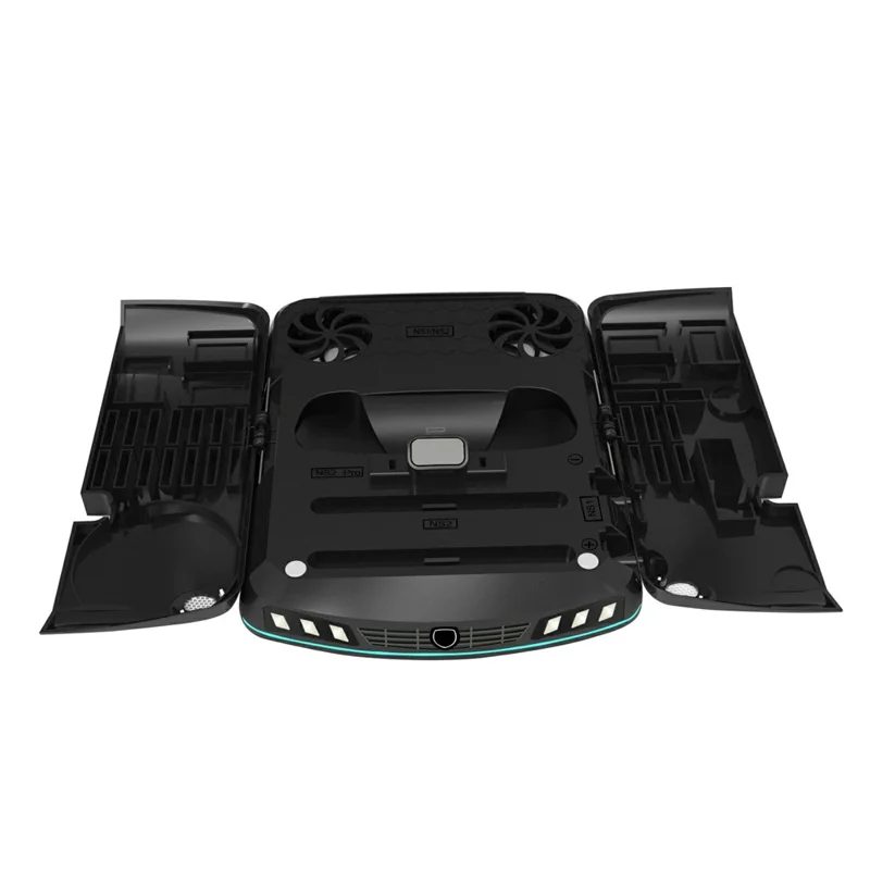 KJH-NS2-569 Wielofunkcyjna Stacja Ładowania z Chłodzeniem dla Konsoli Nintendo Switch 1 / OLED / 2, Stojak z Ładowarką, RGB, Przechowywaniem Kart Gr, Czarny