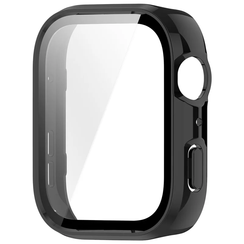 For Huawei Watch Fit 5 Pro Watch Case PC Frame Cover with Tempered Glass Screen Film - Black