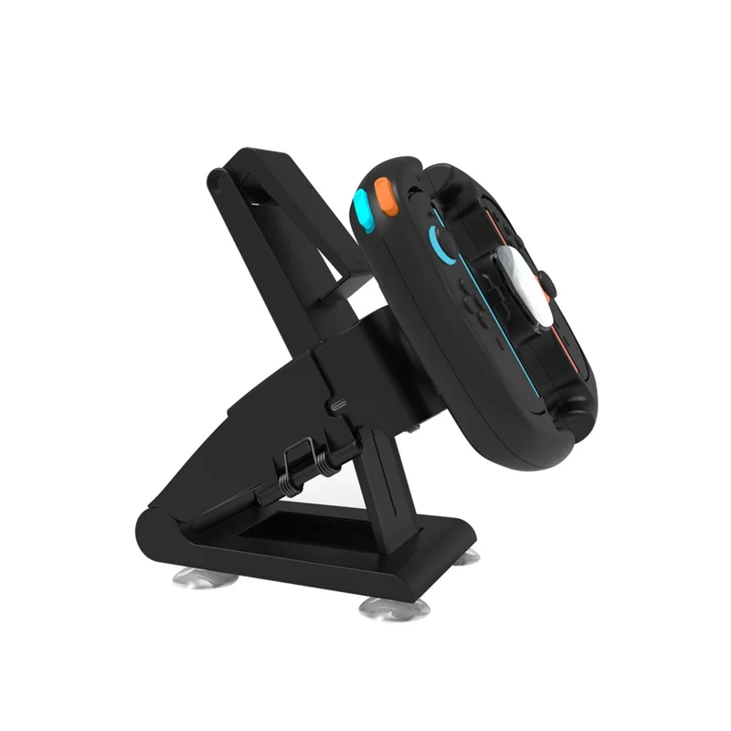 KJH-NS2-035-2 Soporte de Carga con Diseño de Volante de Carreras para Nintendo Switch 2, Soporte para Doble Control Joy-Con con Pantalla LED de Juego - Negro