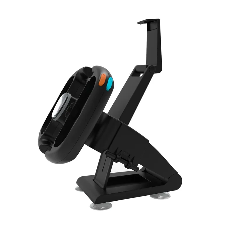 KJH-NS2-035-2 Soporte de Carga con Diseño de Volante de Carreras para Nintendo Switch 2, Soporte para Doble Control Joy-Con con Pantalla LED de Juego - Negro