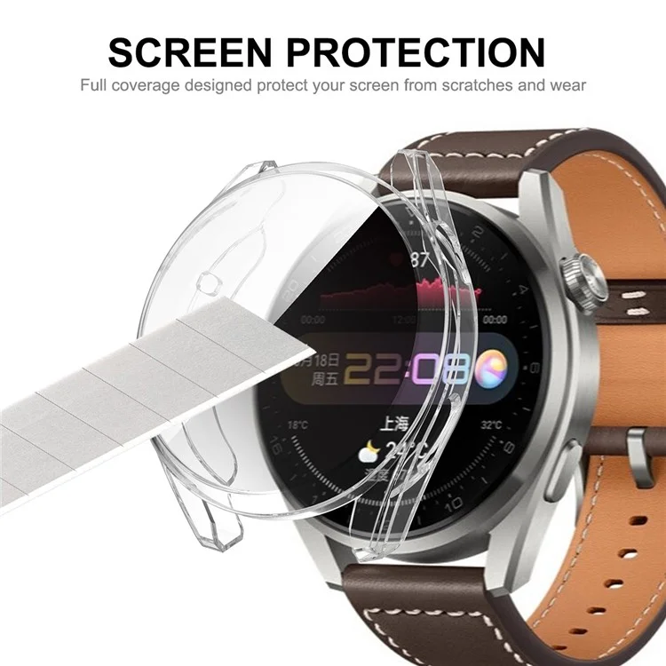 Enkay Hut Prinz Anti -scratch Transparent TPU Smart Watch Case Cover Für Huawei Uhr 3 Pro 48mm - Transparent