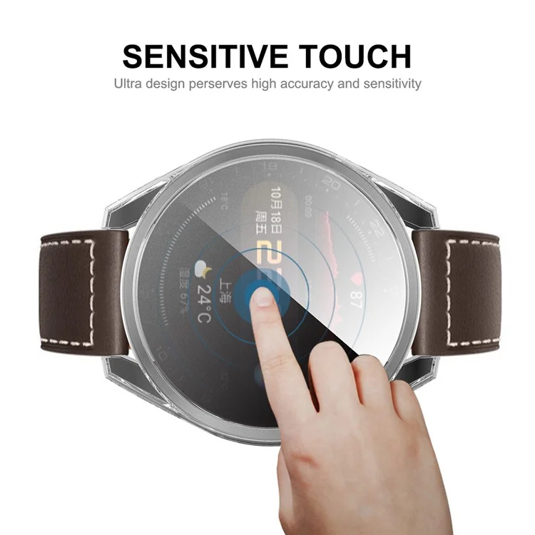 Enkay Hut Prinz Anti -scratch Transparent TPU Smart Watch Case Cover Für Huawei Uhr 3 Pro 48mm - Transparent