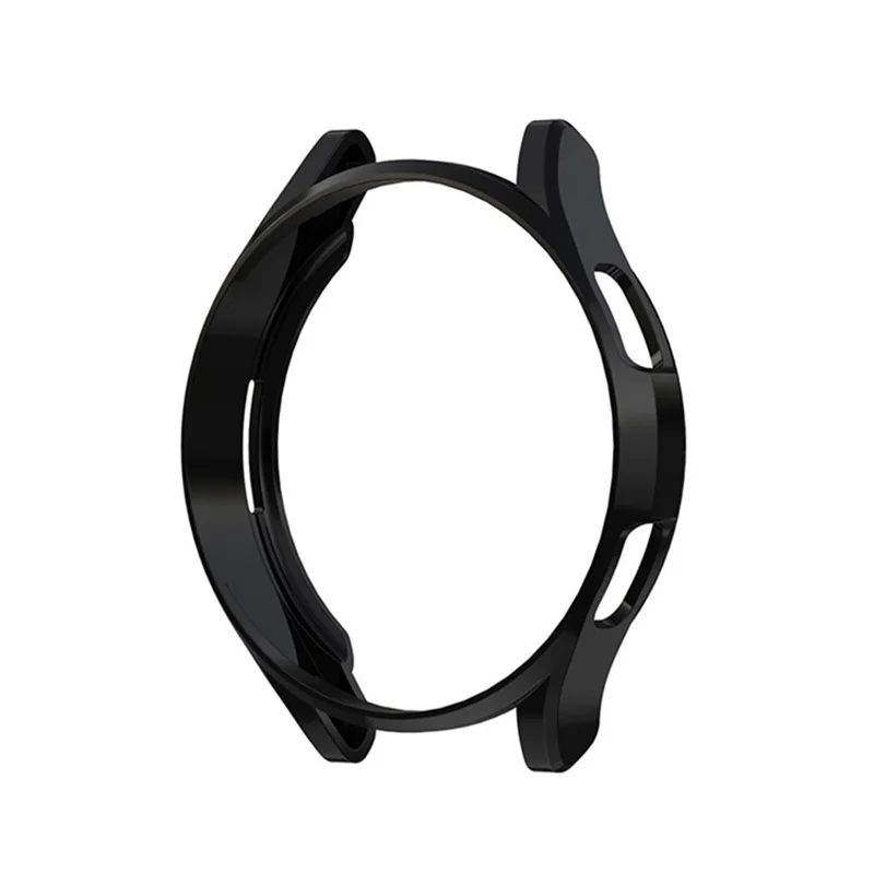 Case do Samsung Galaxy Watch4 Classic 46 mm, miękka obudowa z tworzywa TPU, półprzezroczysta nakładka z powłoką elektrolityczną, ochronna obudowa - Czarna