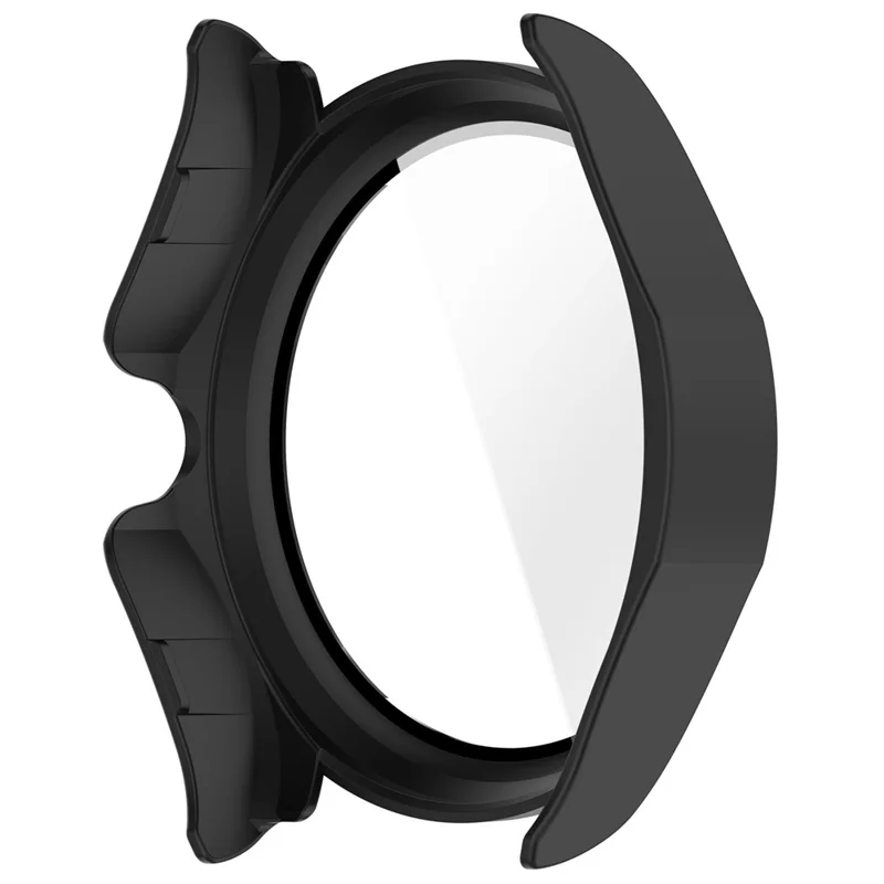 Für Huawei Watch Buds 2 Uhrenhülle aus Hart-PC mit gehärtetem Glas Displayschutz – Mattschwarz
