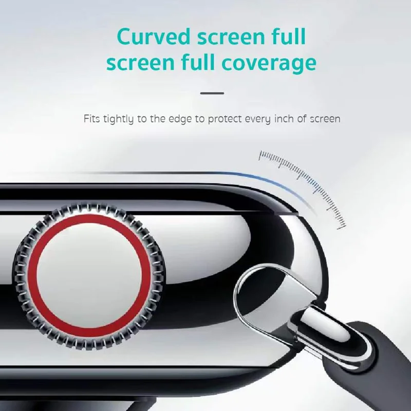 COTECI 24001 PET Screen Protector for Apple Watch Ultra 3 49mm / Ultra 2 49mm / Ultra 49mm , Soft Edge Full Coverage Film - Black
