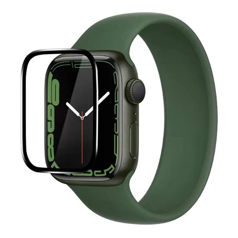 COTECI 24001 PET Screen Protector for Apple Watch SE (2025) / SE (2022) / SE (2020) / SE / Series 6 / 5 / 4 44mm Soft Edge Full Coverage Film - Black