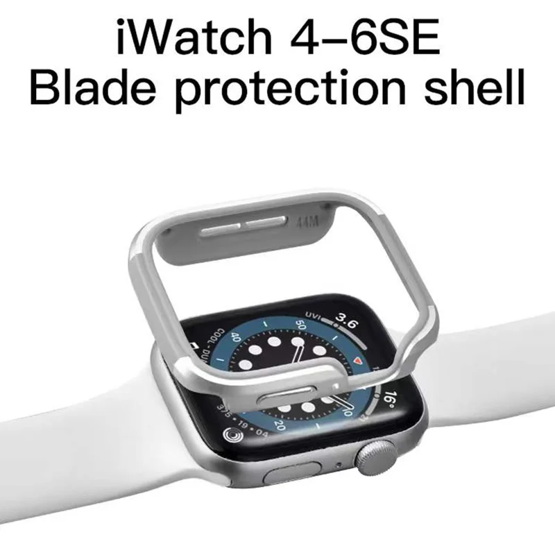 COTECI CS7076 Watch Case for Apple Watch Series 6 5 4 SE 44mm Aluminum Alloy + TPU Protective Cover - Silver