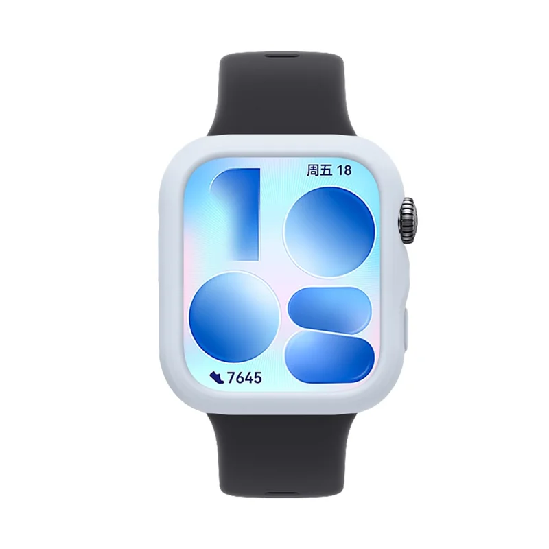 For Huawei Watch Fit 5 Silicone Case Shockproof Protective Hollow Watch Frame Cover - Baby Blue