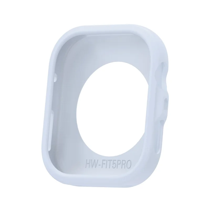 Coque en silicone pour Huawei Watch Fit 5 Pro, protection antidéflagration avec cadre creux - Bleu bébé