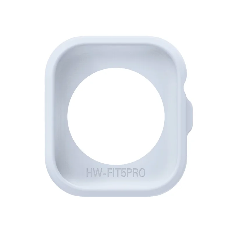 Coque en silicone pour Huawei Watch Fit 5 Pro, protection antidéflagration avec cadre creux - Bleu bébé
