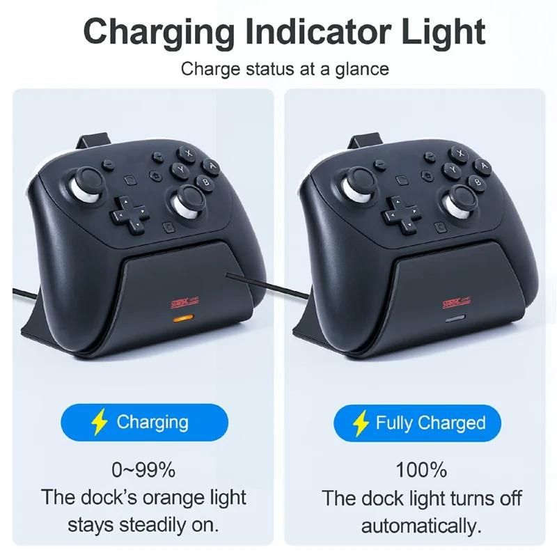 STARTRC GAMES For Nintendo Switch 2 Pro Controller Charging Dock Station with Adapter