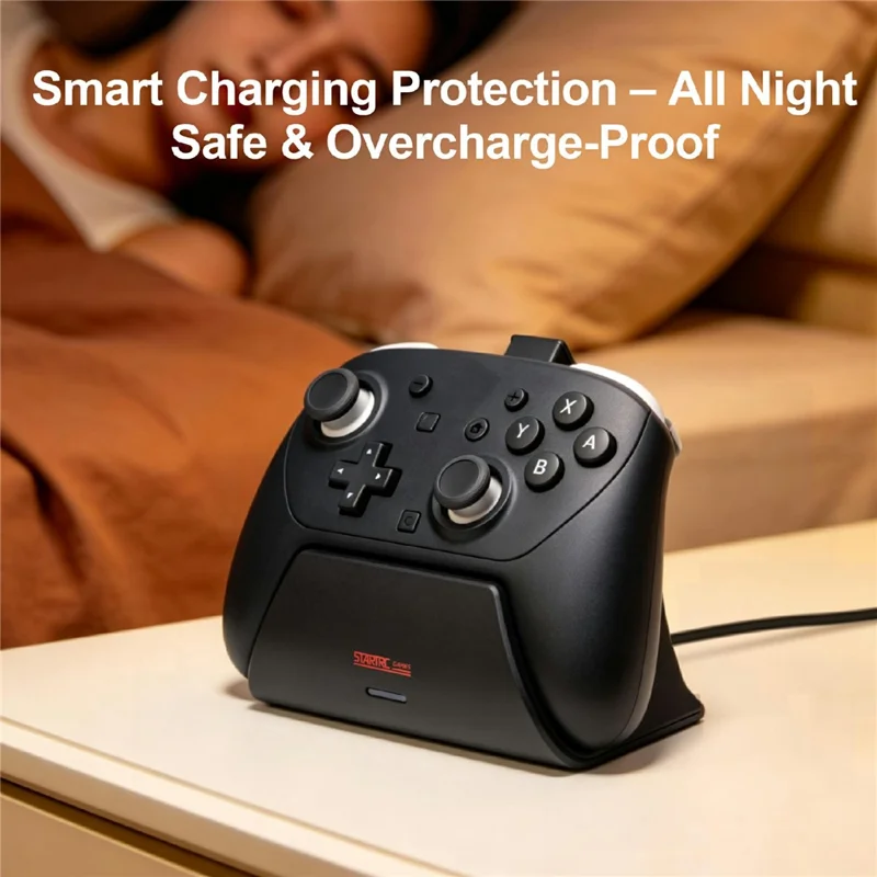 STARTRC GAMES For Nintendo Switch 2 Pro Controller Charging Dock Station with Adapter