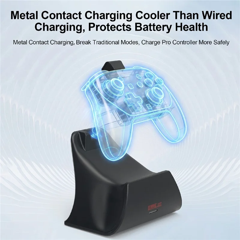 STARTRC GAMES For Nintendo Switch 2 Pro Controller Charging Dock Station with Adapter