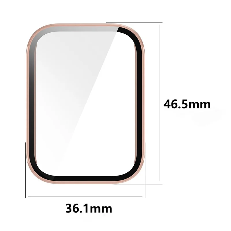 Capa de Proteção para Xiaomi Smart Band 10 Pro (Edição Cerâmica) com Protetor de Ecrã de Vidro Temperado, Capa para Relógio em PC - Preto