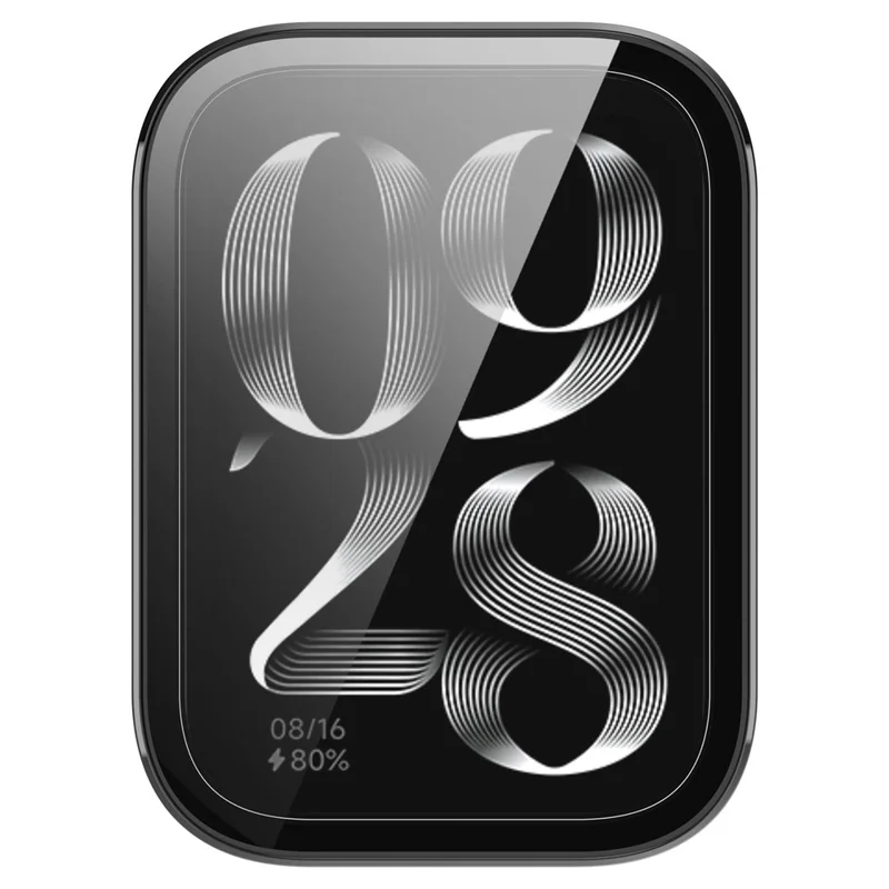 Capa de Proteção para Xiaomi Smart Band 10 Pro (Edição Cerâmica) com Protetor de Ecrã de Vidro Temperado, Capa para Relógio em PC - Preto