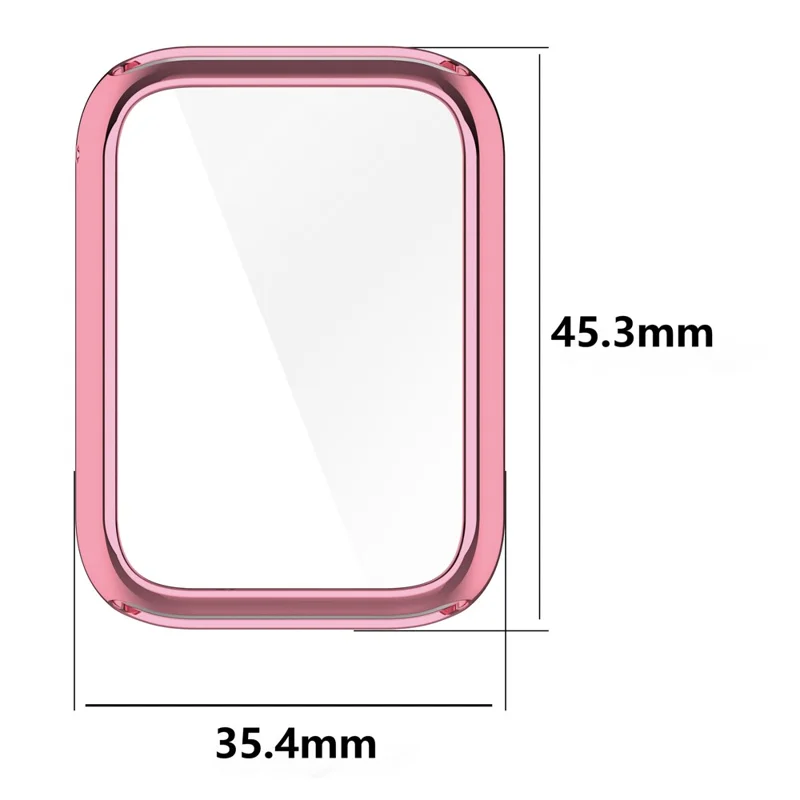 For Xiaomi Smart Band 10 Pro (Standard Edition) TPU Watch Case Full Coverage Protective Cover with Screen Protector - Electroplated Light Gold