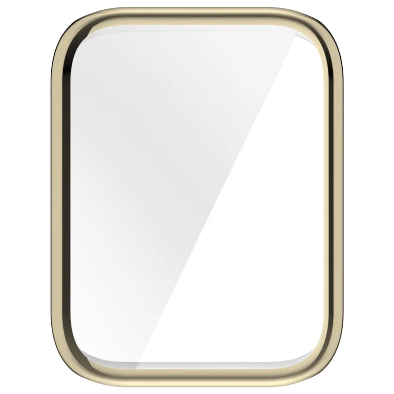 For Xiaomi Smart Band 10 Pro (Standard Edition) TPU Watch Case Full Coverage Protective Cover with Screen Protector - Electroplated Light Gold