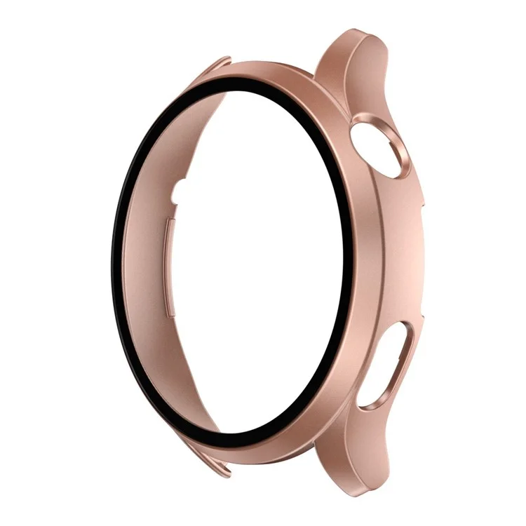 Smartwatch Matte PC Frame Cover with Tempered Glass Screen Protector for Huawei Watch 3 - Rose Gold