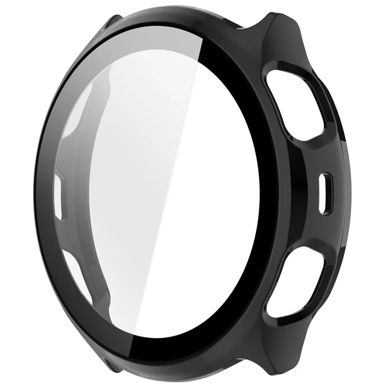 For Huami Amazfit Cheetah 2 Pro Protective Case with Tempered Glass Screen Protector PC Watch Cover - Black
