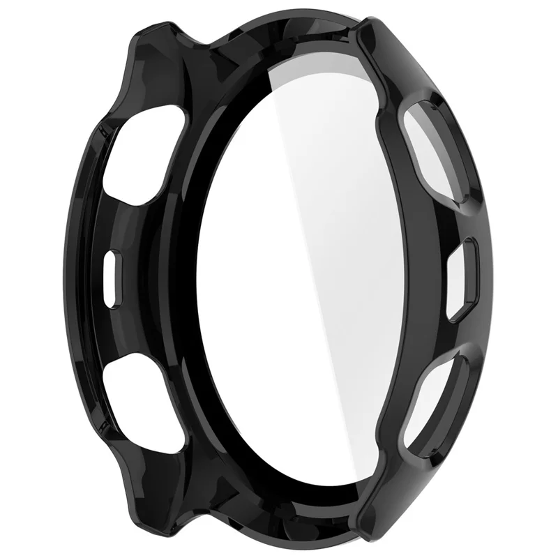 For Huami Amazfit Cheetah 2 Pro Protective Case with Tempered Glass Screen Protector PC Watch Cover - Black