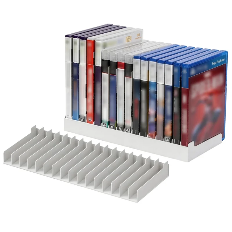Organizzatore per Dischi di Gioco 8026 16 in 1 per PS5 / PS4 / Supporto Universale per Nintendo Switch, Porta Dischi da Tavolo - Bianco