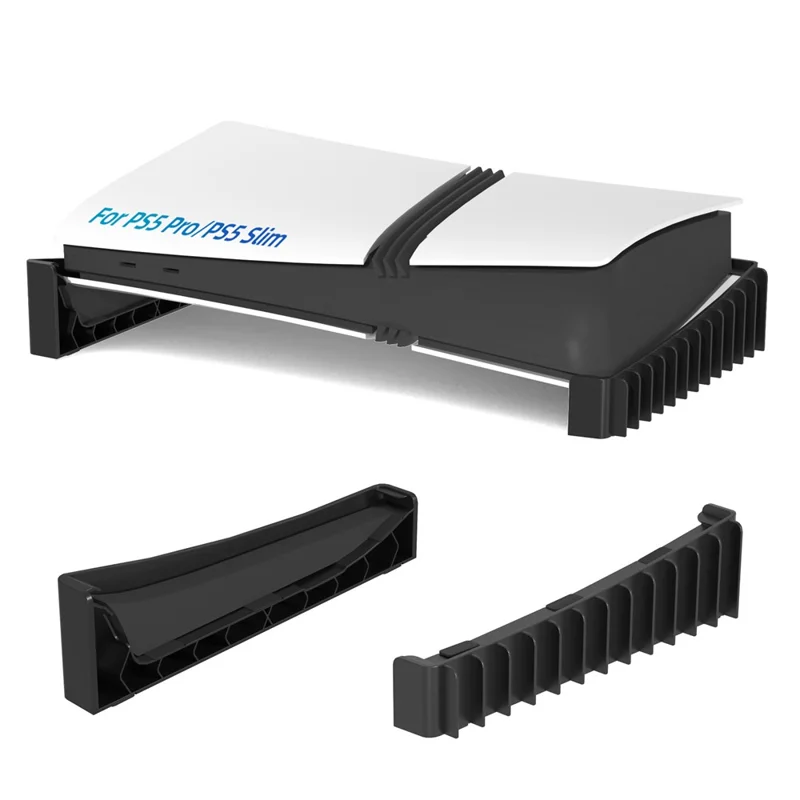 Supporto Orizzontale 8033 per PS5 Pro / PS5 Slim Edizione Digitale e Disco, Base di Raffreddamento con Supporto per 12 Dischi di Gioco - Nero