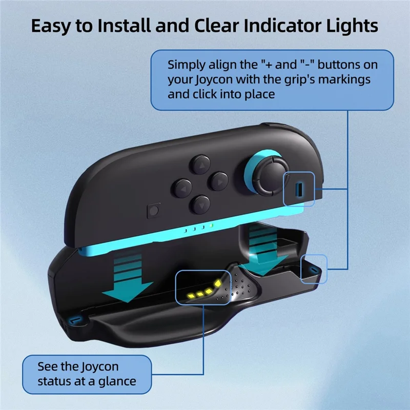 8049 2 Pezzi Supporto Mouse per Controller di Gioco per Nintendo Switch 2 Joy-Con Controller Mini Supporto Convertitore Mouse - Nero