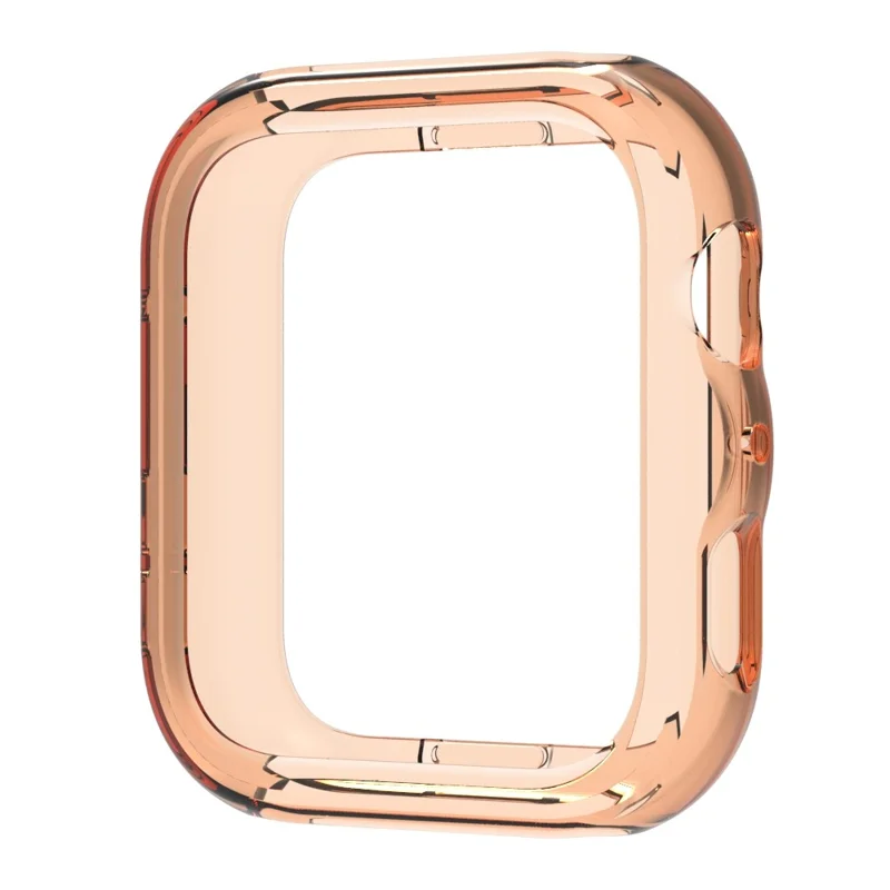 For Huawei Watch Fit 5 Pro Case Semi-Open TPU Protective Shell Hollow Watch Frame - Transparent Orange
