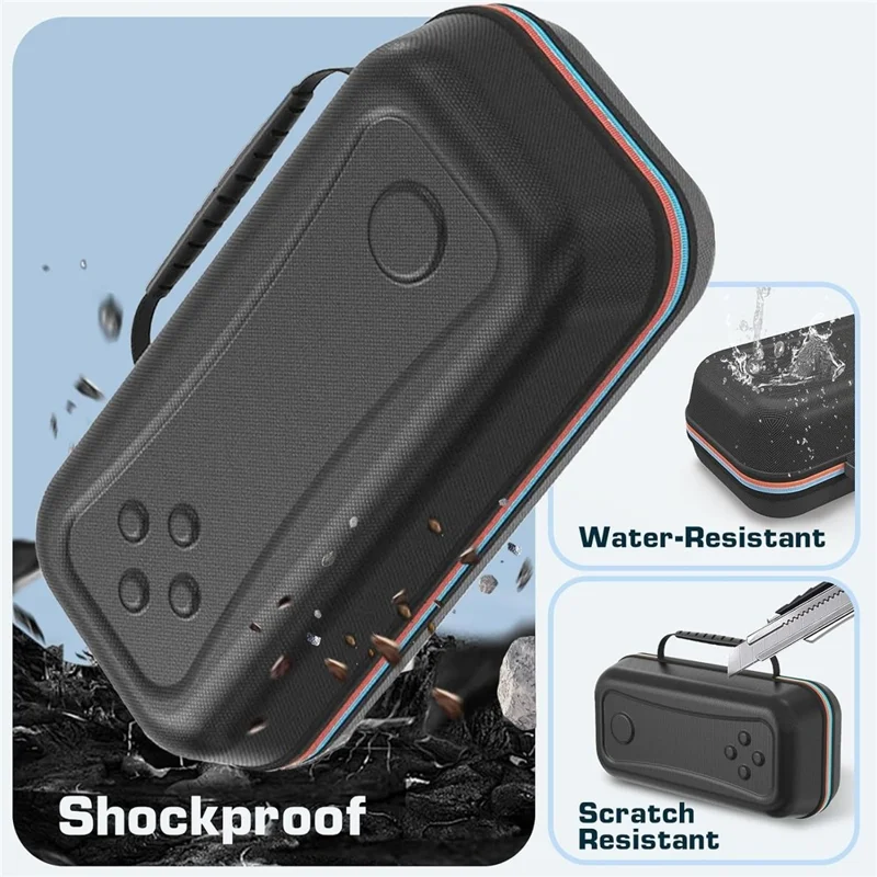 8028 EVA Hard Shell Carrying Case for Nintendo Switch 2 All-in-One Storage Organizer Game Cards Joy-Con Controller Shockproof Travel Bag - Black
