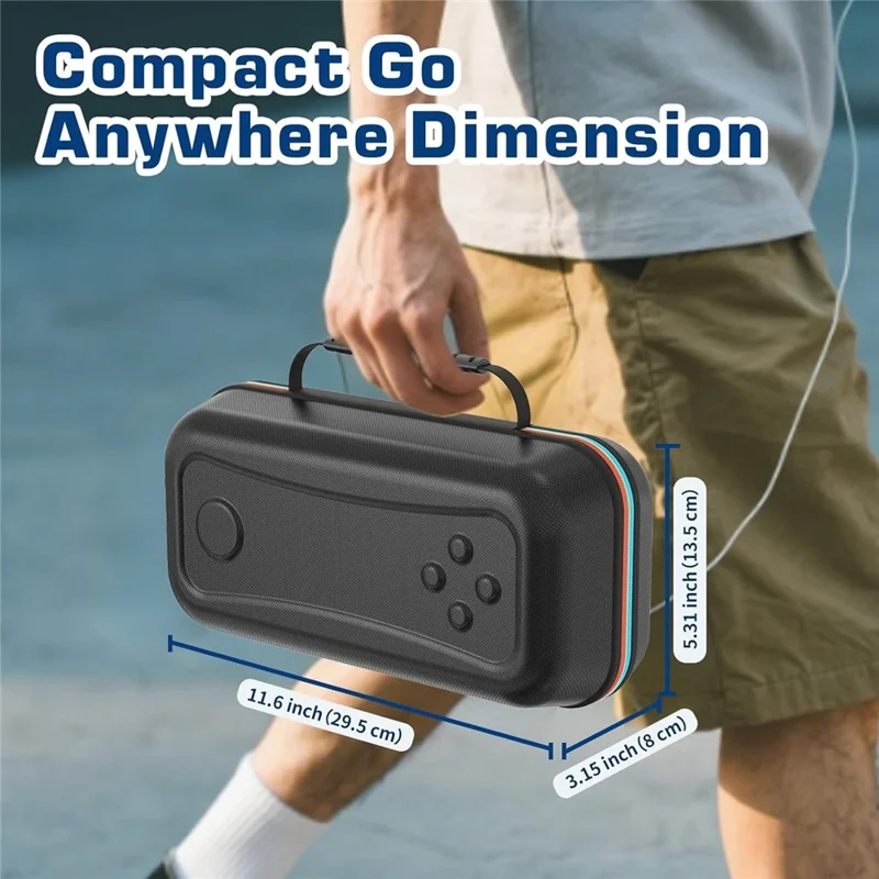 8028 EVA Hard Shell Carrying Case for Nintendo Switch 2 All-in-One Storage Organizer Game Cards Joy-Con Controller Shockproof Travel Bag - Black