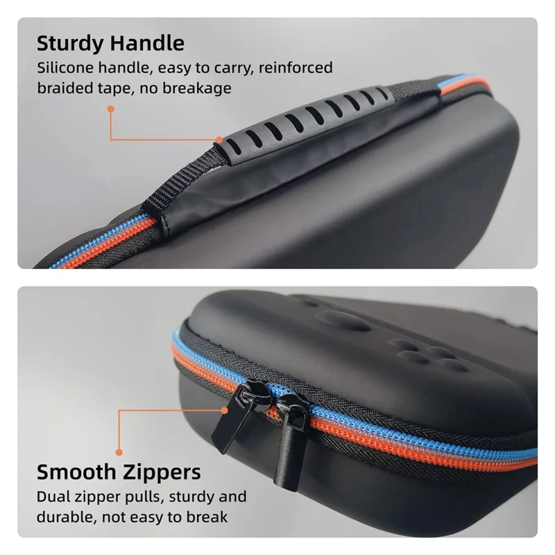 8029 Carrying Case for Nintendo Switch 2 PU Portable Travel Bag Multi-function Storage Pouch with Game Card Slots - Black